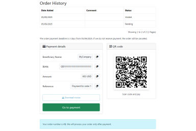 Bank Transfer Advanced for OpenCart 4