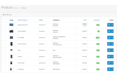 Category in Admin Product List for OpenCart 4
