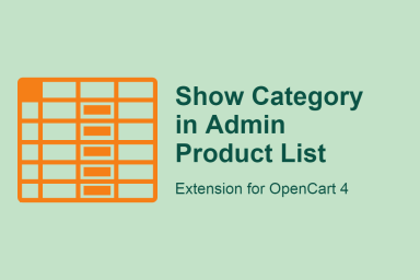 Category in Admin Product List