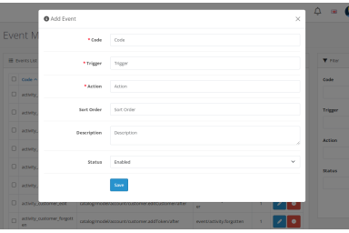 Event Manager for OpenCart 4