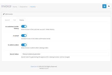 Invoice Extension for OpenCart 4