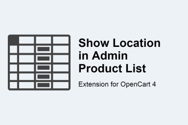 Location in Admin Product List