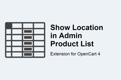 Location in Admin Product List