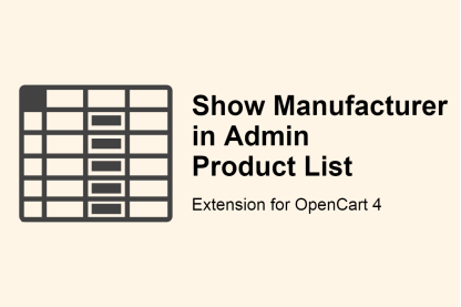 Manufacturer in Admin Product List