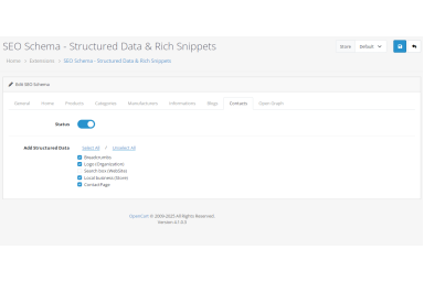 SEO Schema - Structured Data & Rich Snippets for OpenCart 4