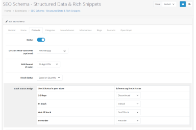 SEO Schema - Structured Data & Rich Snippets for OpenCart 4