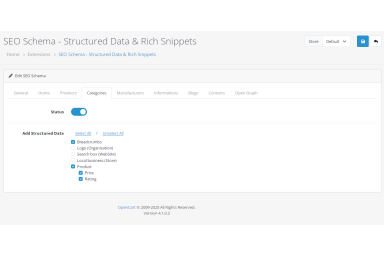 SEO Schema - Structured Data & Rich Snippets for OpenCart 4