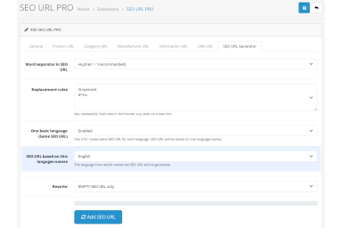 SEO URL PRO for OpenCart 4